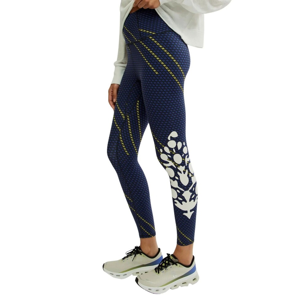 Free People FP Movement Size XS Never Better Graphic Legging Blue Black Combo